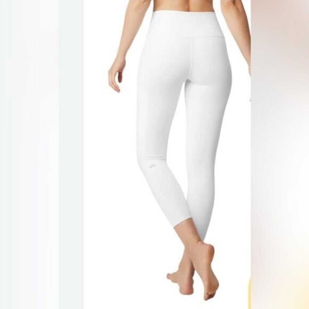 ALO Yoga Women's White Leggings COTTON LEGGINGS XXS  7/8